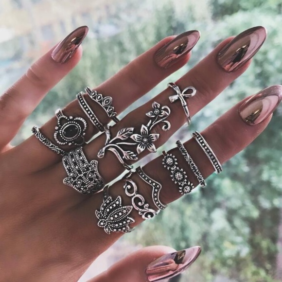 Jewelry - NEW 12pc boho ring set